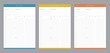 © YingYing - (baby) 3 set of today the day. Minimalist planner template set. Vector illustration.