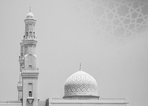 an islamic background for a mosque in gray, a background for ramadan. social media posts .muslim hol