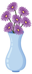 Poster - Purple flowers in a vase