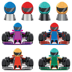 Wall Mural - set of formula one car