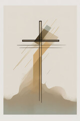 Spiritual illustration jesus cross christianity background art crucifix god
religion artwork religious gospel banner template biblical spirit light 
symbolic faith holy easter christmas generative ai