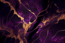 Golden Purple Marble Background Texture, Pattern Design