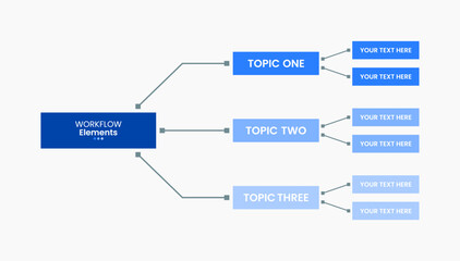Workflow diagram concept 3 options with rectangular elements. Step process chart concept in business. Infographic template design.