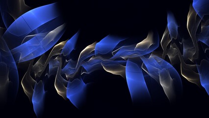 Wall Mural - Elegant abstract illustration for art projects, cards, business, posters. 3D illustration, computer-generated fractal