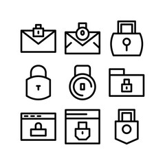 lock icon or logo isolated sign symbol vector illustration - high-quality black style vector icons
