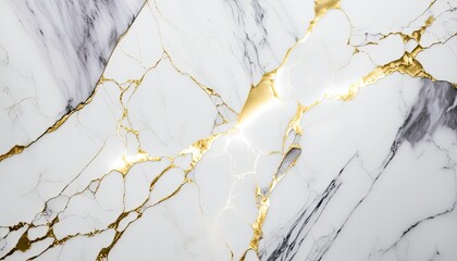 Wall Mural - gold and white marble stone textured background wallpaper. generative ai