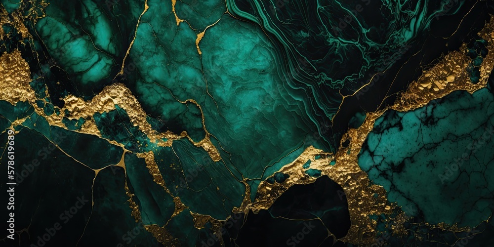 Gold and green marble stone textured background wallpaper. Generative ...