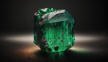 Green Jade Gem Stone Crystal. Generative AI