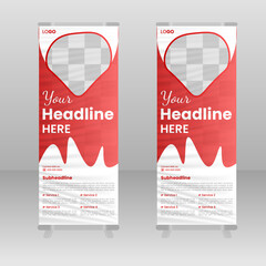 Roll up banner stand template design