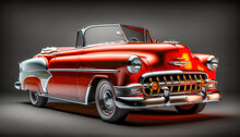 US Autos Aus Den 50-er Jahren Old Cars Cuba Retro Classic Abstrakte Illustration Gnerative AI Digital Art Hintergrund Background Cover Magazin