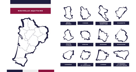 Régions et départements Nouvelle-Aquitaine