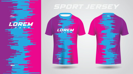 blue pink purple shirt soccer football sport jersey template design mockup