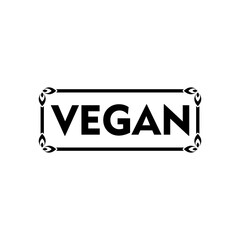 Canvas Print - Vegan icon illustration isolated on transparent background