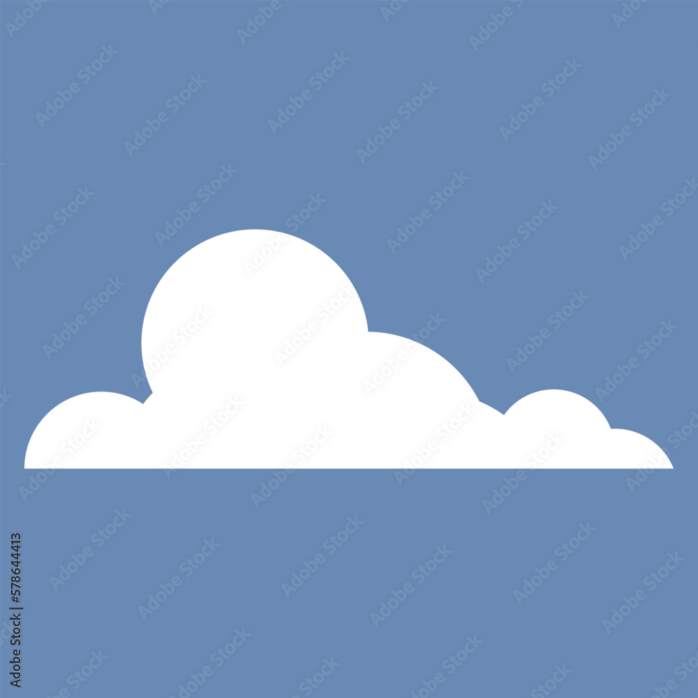 Minimalist vector of a cloud.