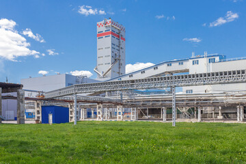 Wall Mural - Summer view of big chemical plant.