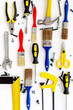 © 279photo - Set collection of DIY hand tools isolated on white background. Constuction pattern