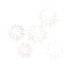 Fireworks effect  isolated on transparent Background