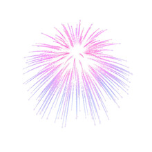 Pink Fireworks Effect  Isolated On Transparent Background