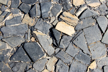 Sticker - Many size of rock composite to stone textured background