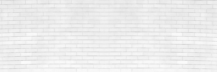 Fototapete - White texture, seamless brick wall. Vintage white brick wall for minimalism and hipster style background and design purpose