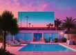 dream pool with pink as the main color
