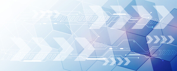 Wall Mural - abstract background image technology speed concept hexagonal pattern