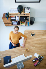 Poster - Ive always wanted to make this my office. High angle portrait of a young female designer at her desk.