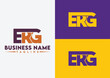 Letter ERG logo design, ERG letter logo