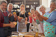 © Cameron M/peopleimages.com - Remember youre the boss of that dough. a group of people applauding after their cooking class.