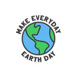 © Matias - Earth day badge. Save the planet sticker. World Environment Day symbol.
