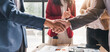 © wichayada - Business people shaking hands, finishing up meeting, business etiquette, congratulation, merger and acquisition concept.
