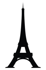eiffel tower vector icon. world famous france tourist attraction symbol. international architectural
