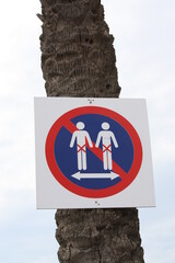 beach sign in Spain