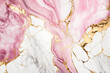 Pink, white and gold marble background. Wedding invitation, card backdrop, banner. Ai generated