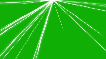 Wall Mural - Glowing light streaks motion graphics with green screen background