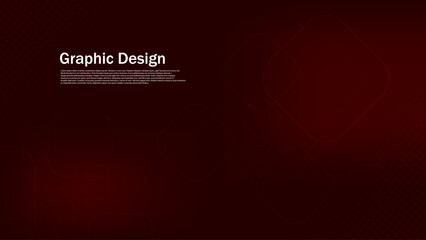 Wall Mural - abstract science graphic background, modern red tech wallpaper