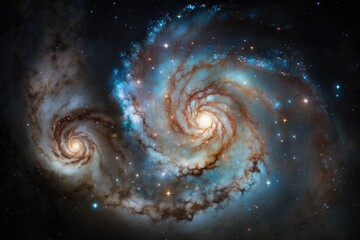 Wall Mural - galaxies of the milky way and chitchenitza. generative ai