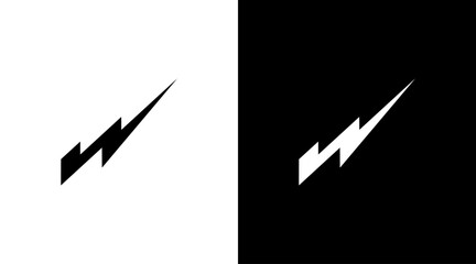 Poster - Letter w initial logo Monogram lightning bolt icon Design Concept