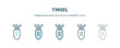 © Abstract - tinsel icon in 5 different style. Outline, filled, two color, thin tinsel icon isolated on white background. Editable vector can be used web and mobile
