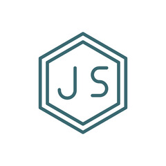 js icon. Thin line js icon from information technology collection. Outline vector isolated on white background. Editable js symbol can be used web and mobile