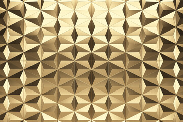 Wall Mural - Gold seamless hexagon background, Abstract geometric seamless pattern design, 3d rendering