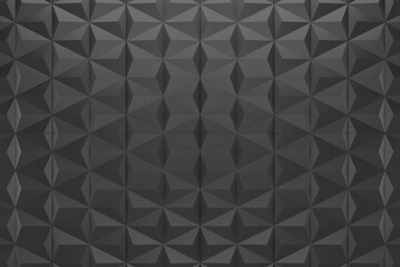 Wall Mural - Black seamless hexagon background, Abstract geometric seamless pattern design, 3d rendering