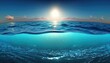  the sun is shining over the ocean as seen from the bottom of the water. generative ai