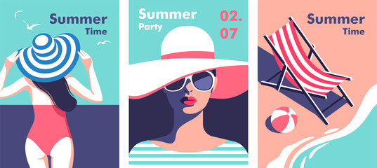 summer time. concept of summer party and travel. perfect background on the theme of season vacation,