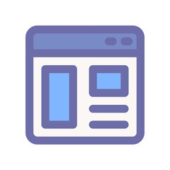 wireframe icon for your website design, logo, app, UI. 