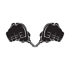 Wall Mural - Handcuffs icon,logo vector illustration design template