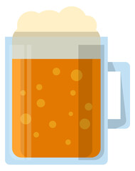 Sticker - Beer mug icon. Pub symbol. Alcohol drink glass