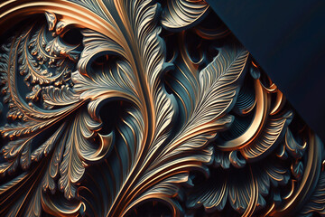 Wall Mural - Abstract backgrund black and brown, generative ai