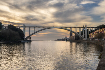 Ponte da Arrabida, Bridge over the Douro, in Porto Portugal.