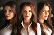 © Alexandre - bela jovem mulher com flor no cabelo